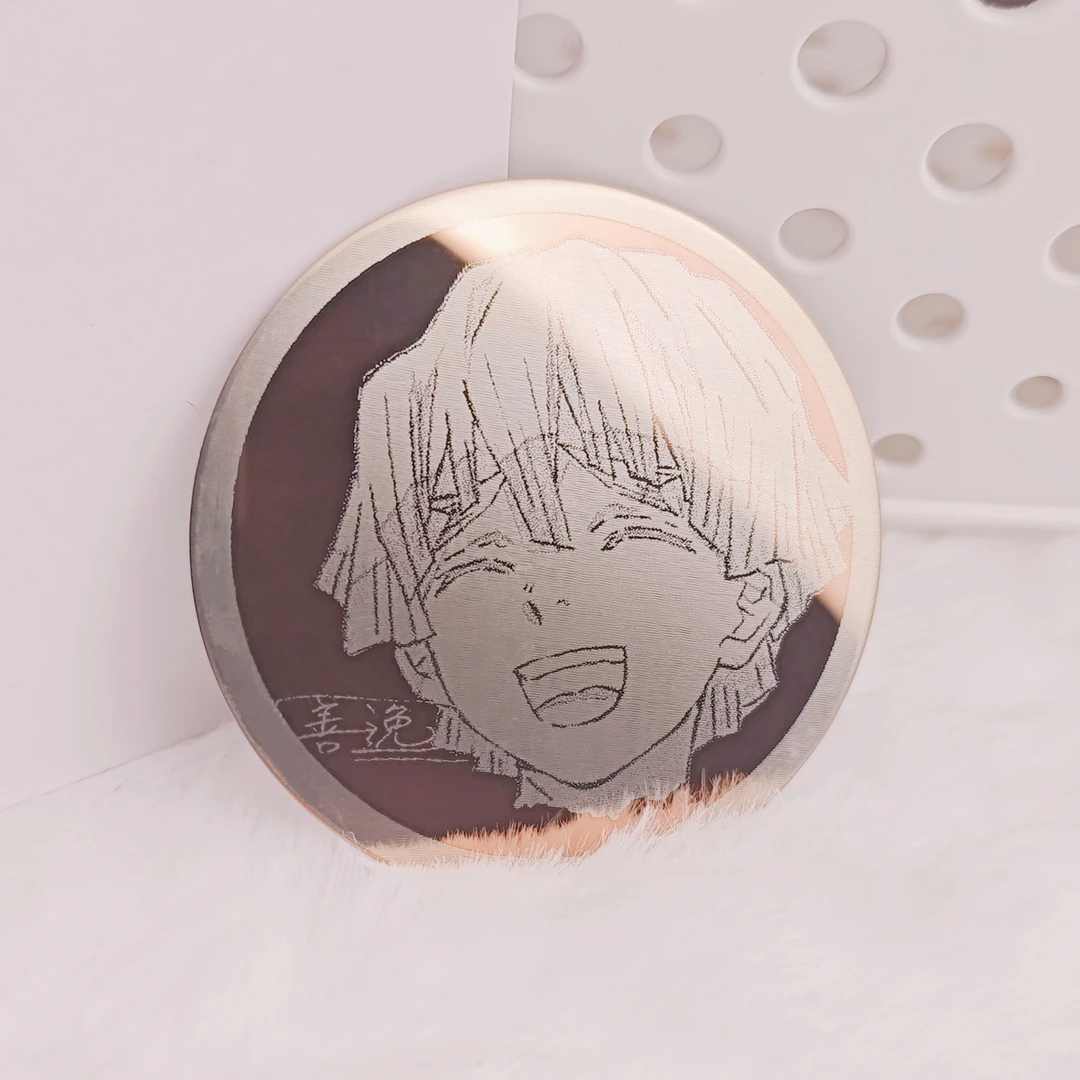 我妻善逸鬼灭之刃镜面文创吧唧