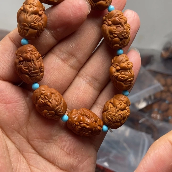 猴头核桃吊坠文玩手串