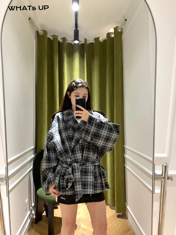 ETHOR 25SS 设计师品牌 格纹外套WHATsUP