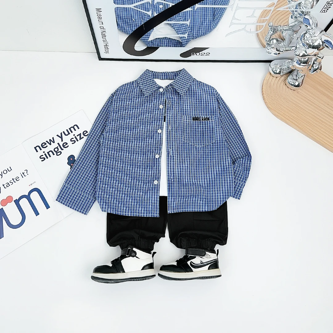 儿童衬衫长袖2025新款春装男童春秋上衣潮 BQ25031N 悠悠童话童装