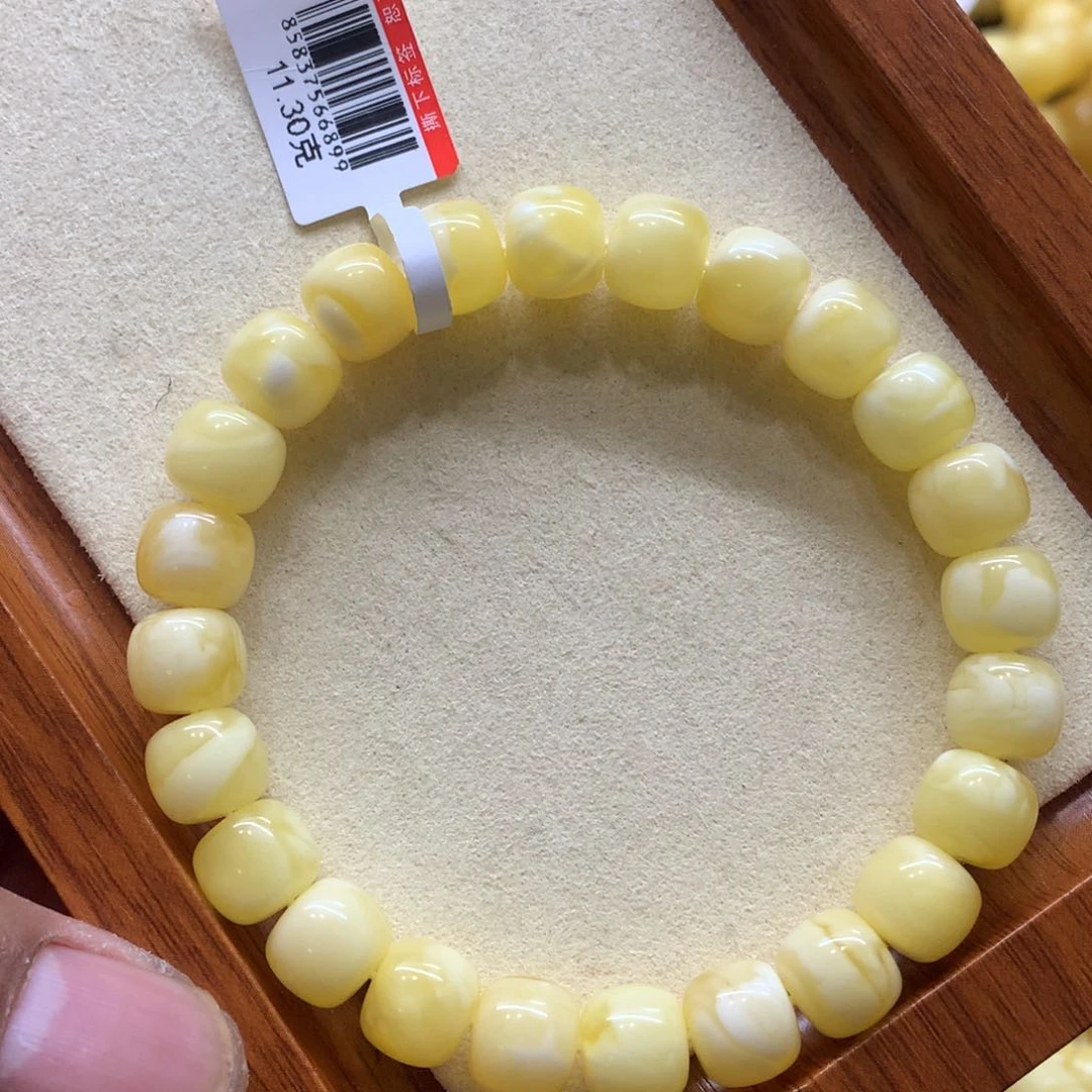 未镶嵌蜜蜡手链蜜蜡