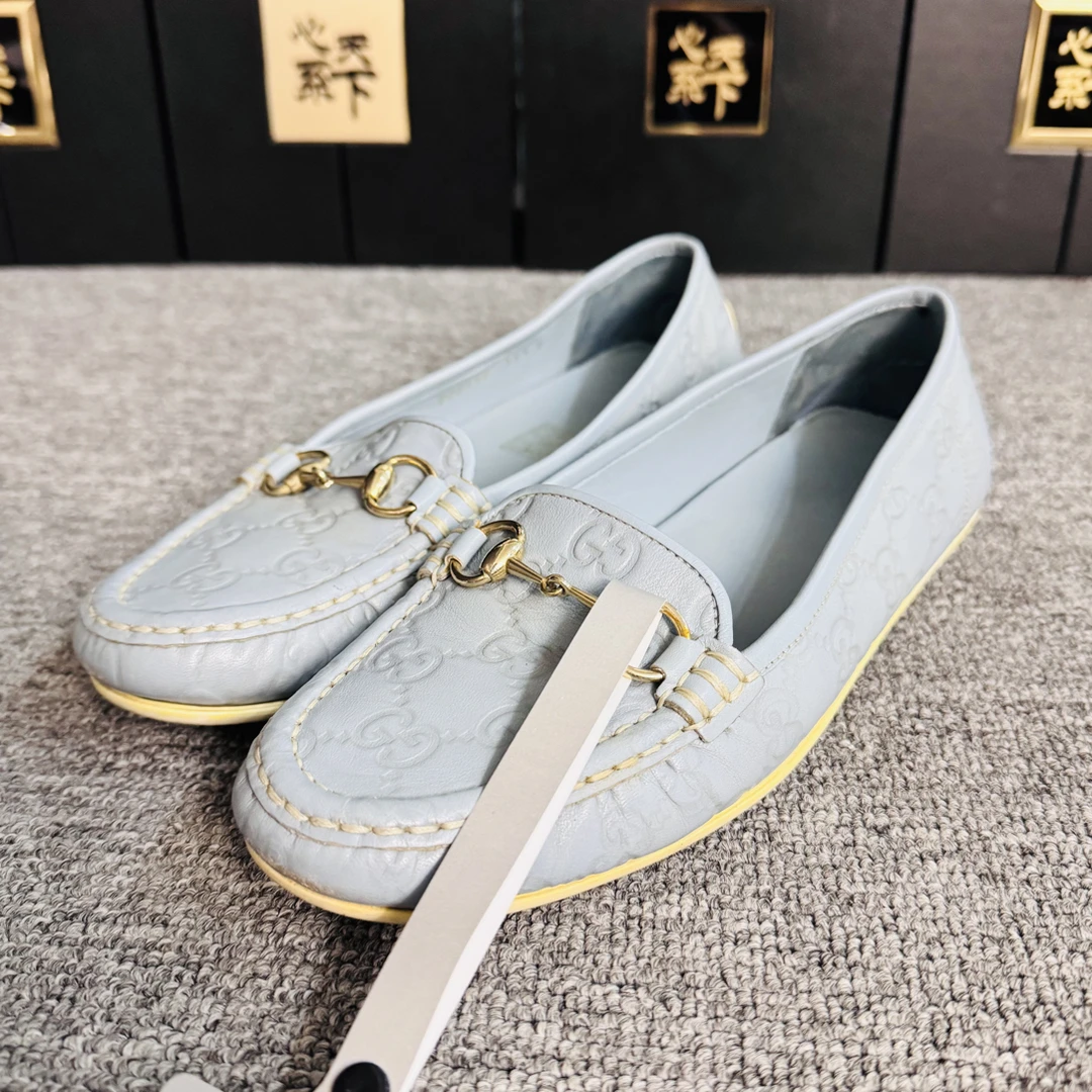 95新 GUCCI/古驰 印花满印平底鞋36.5码ysc4354