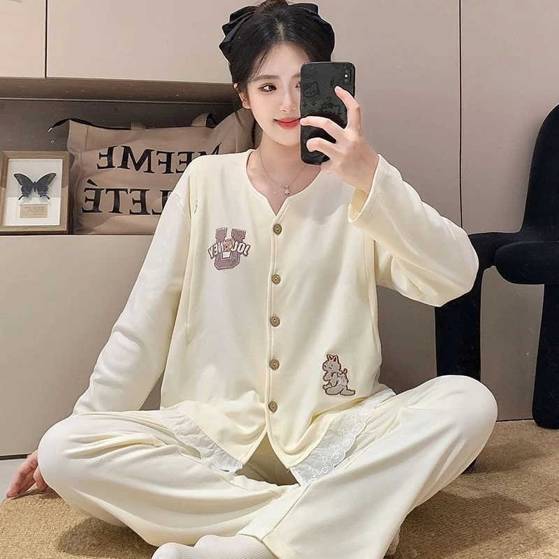 秋冬【德绒保暖】月子服秋冬季德绒孕妇产后哺乳睡衣家居服保暖套装