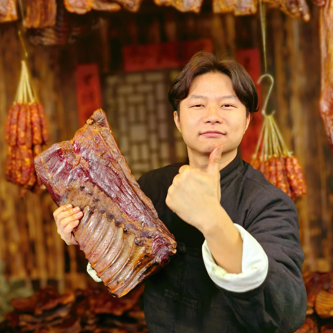 ｛带皮边角料 现场称重计费｝恩施土家烟熏排骨五花肉