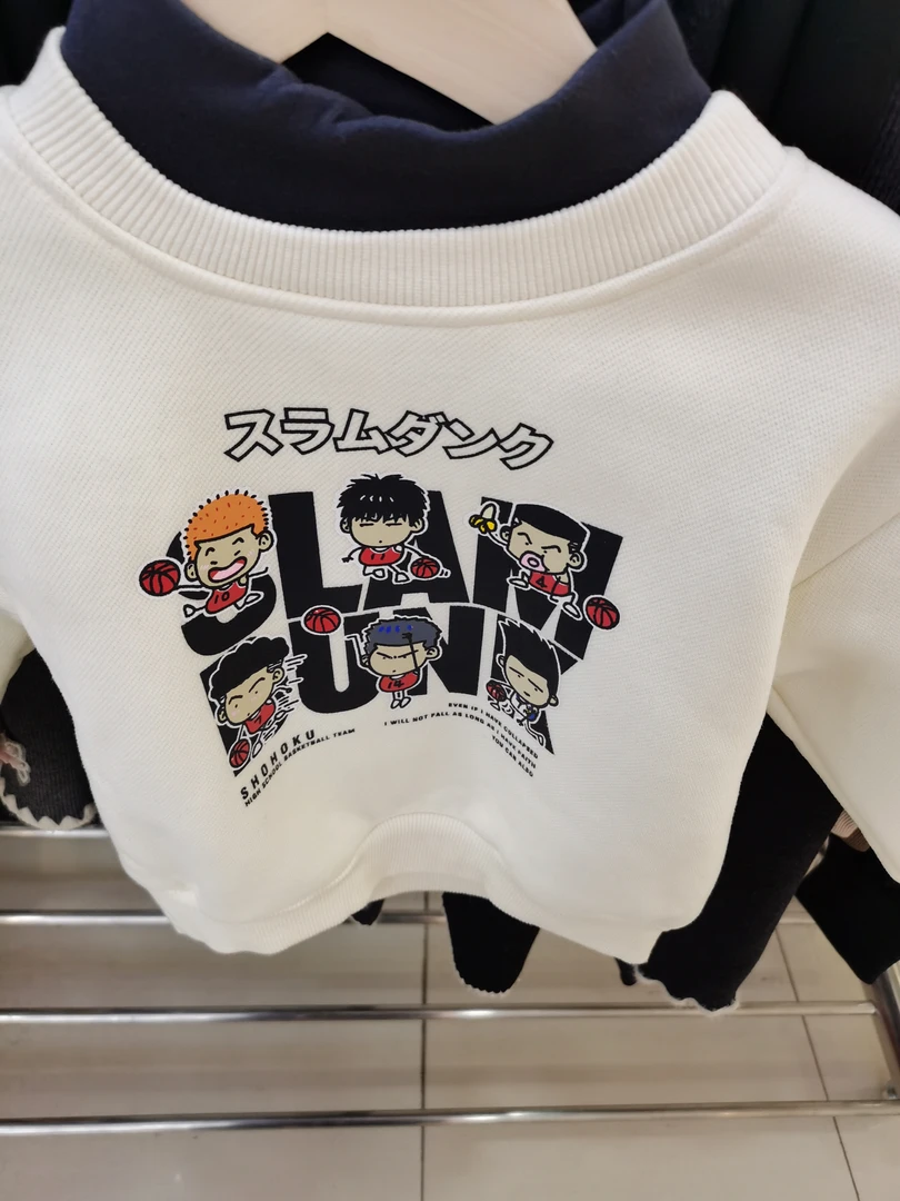 儿童加绒白色韩版秋冬卫衣卡通童装上衣中厚中童休闲套头圆领春秋