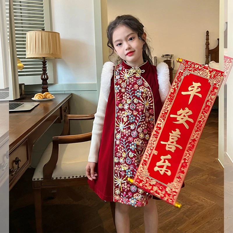 【清仓】栀了成长记女童新中式连衣裙