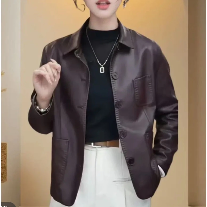 极简风纽扣中老年女装网红休闲显瘦春秋宽松女士女装外套时尚