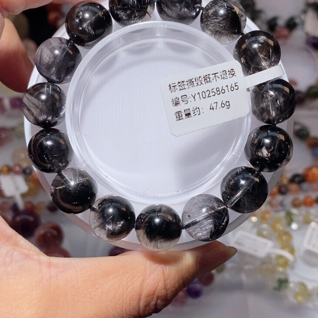 未镶嵌水晶手链黑银泰手链13.3
