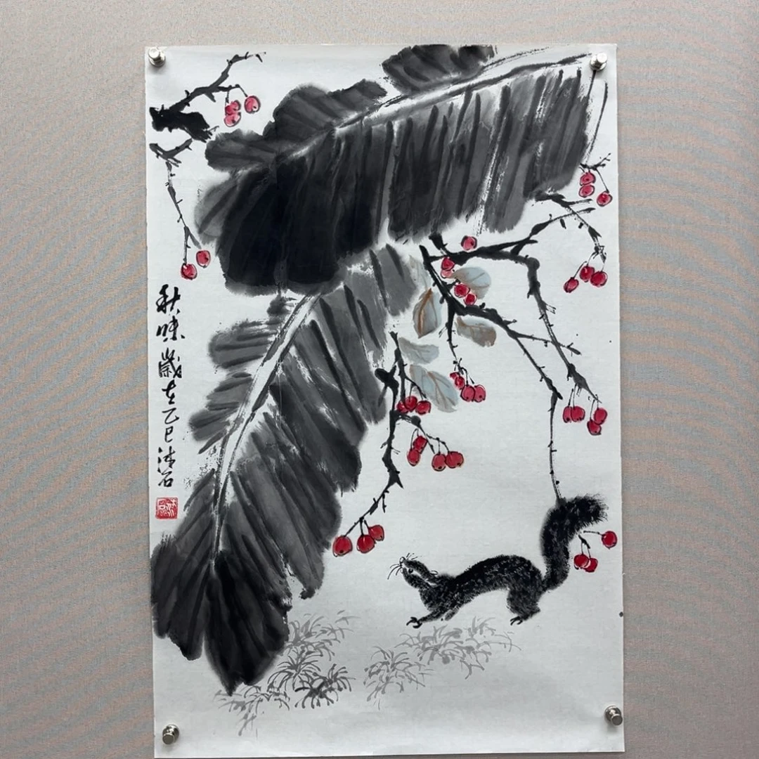 国画艺术家真人手绘