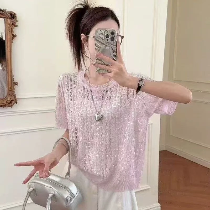 【8701-8800】【琪琪】2025夏季气质新款时尚针织毛衣上衣百搭女装