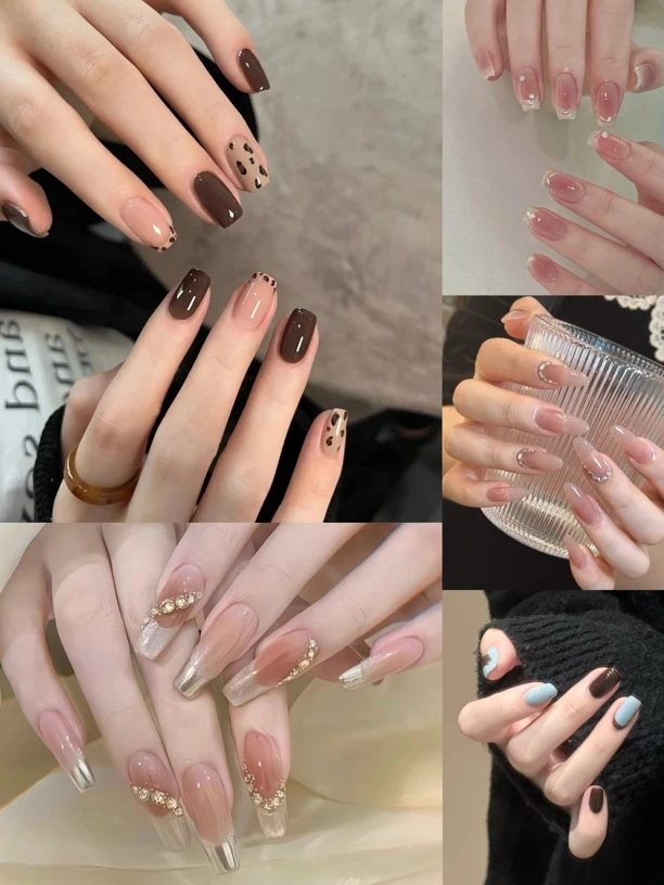 【樱桃】温柔显白少女日常百搭穿戴甲美甲贴片