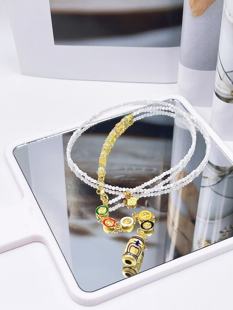 贝母五路财神宝瓶项链