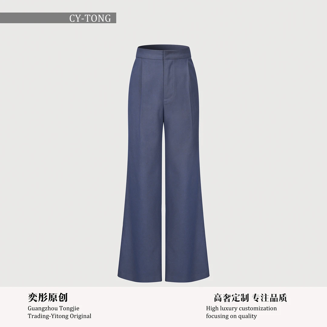 【彤姐原创】冬季修身优雅气质显瘦时尚秋冬设计师款裤子W24D246