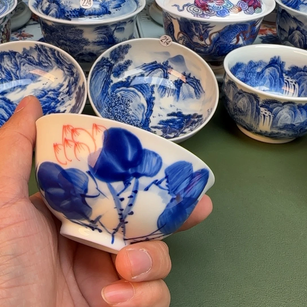 纯手工纯手绘茶具石头248