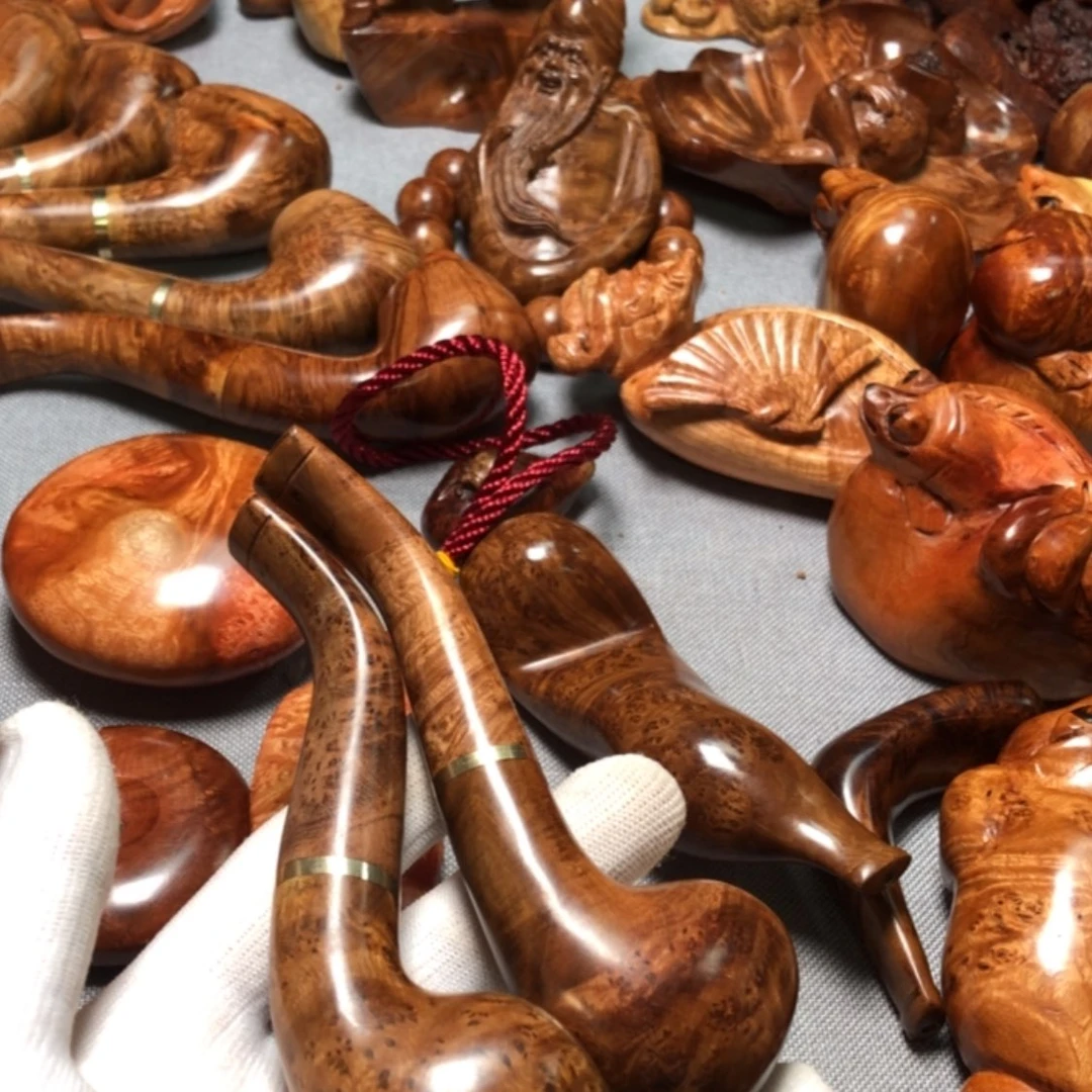 【闪购商品】木创**生麻梨疙瘩火琉璃手把件