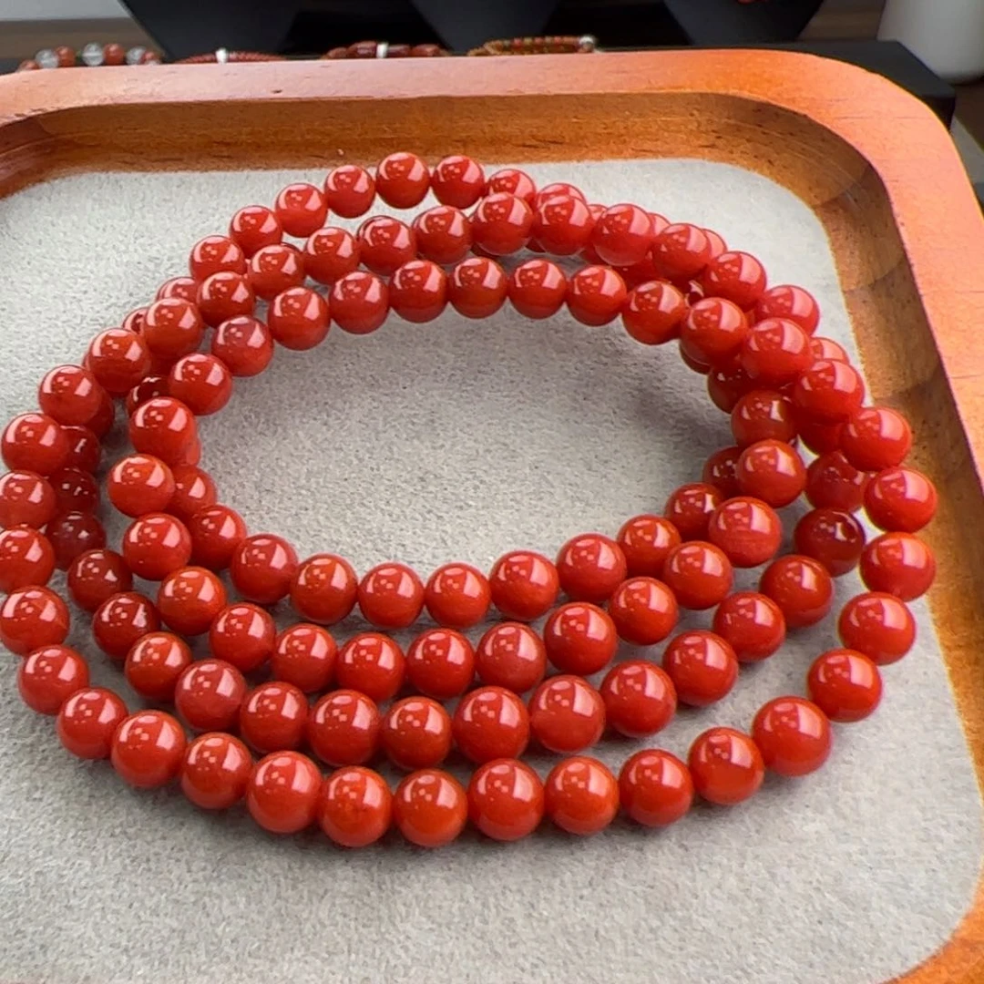 南红玛瑙（锦红长链5+）未镶嵌