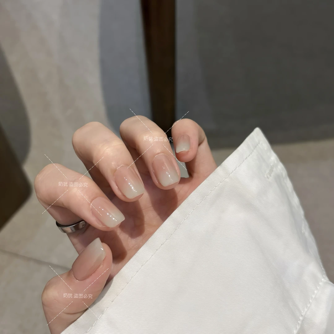 【冰川薄荷】奶犹高品质纯手工穿戴甲 穿戴美甲成品