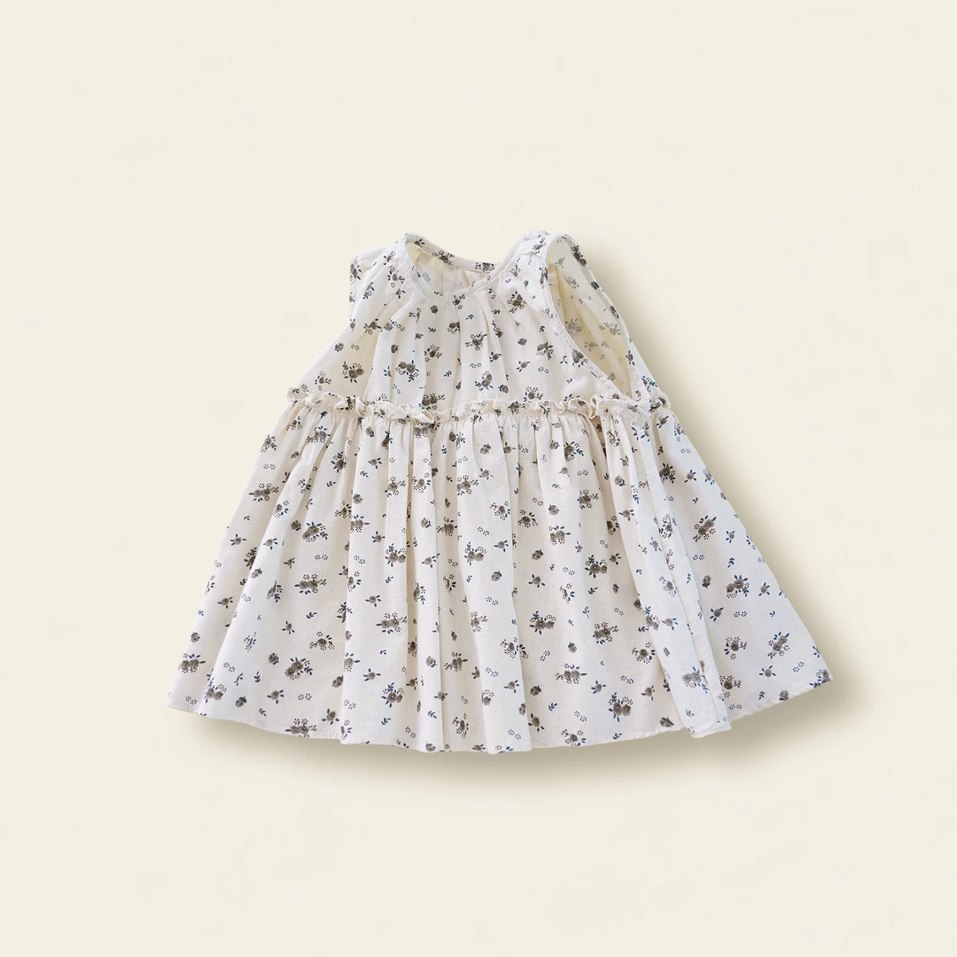 〖姐姐家〗2025夏款儿童萌娃穿搭碎花无袖可爱风娃娃衫 bt6012