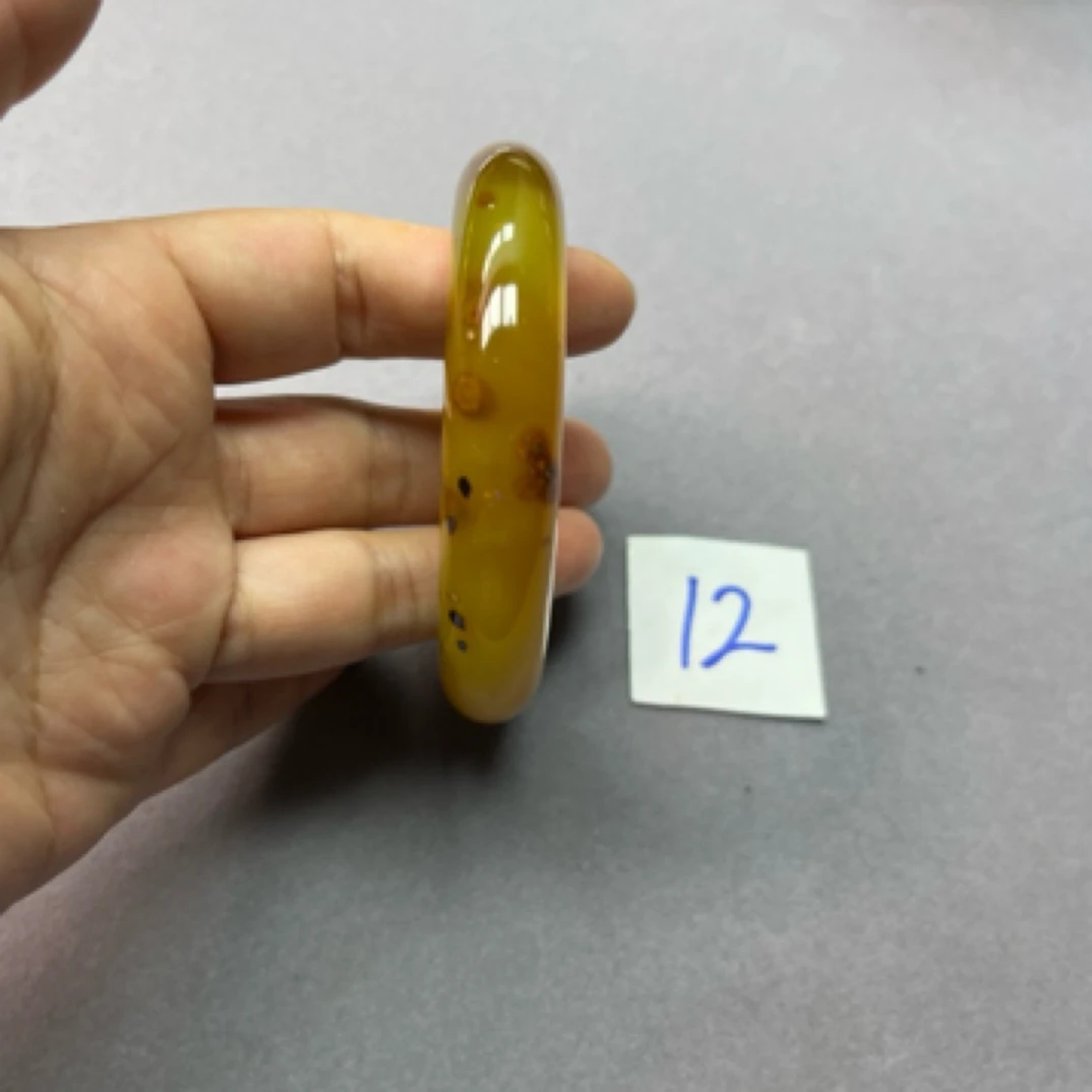 天然岫玉花料手镯女士窄款百搭时尚镯子