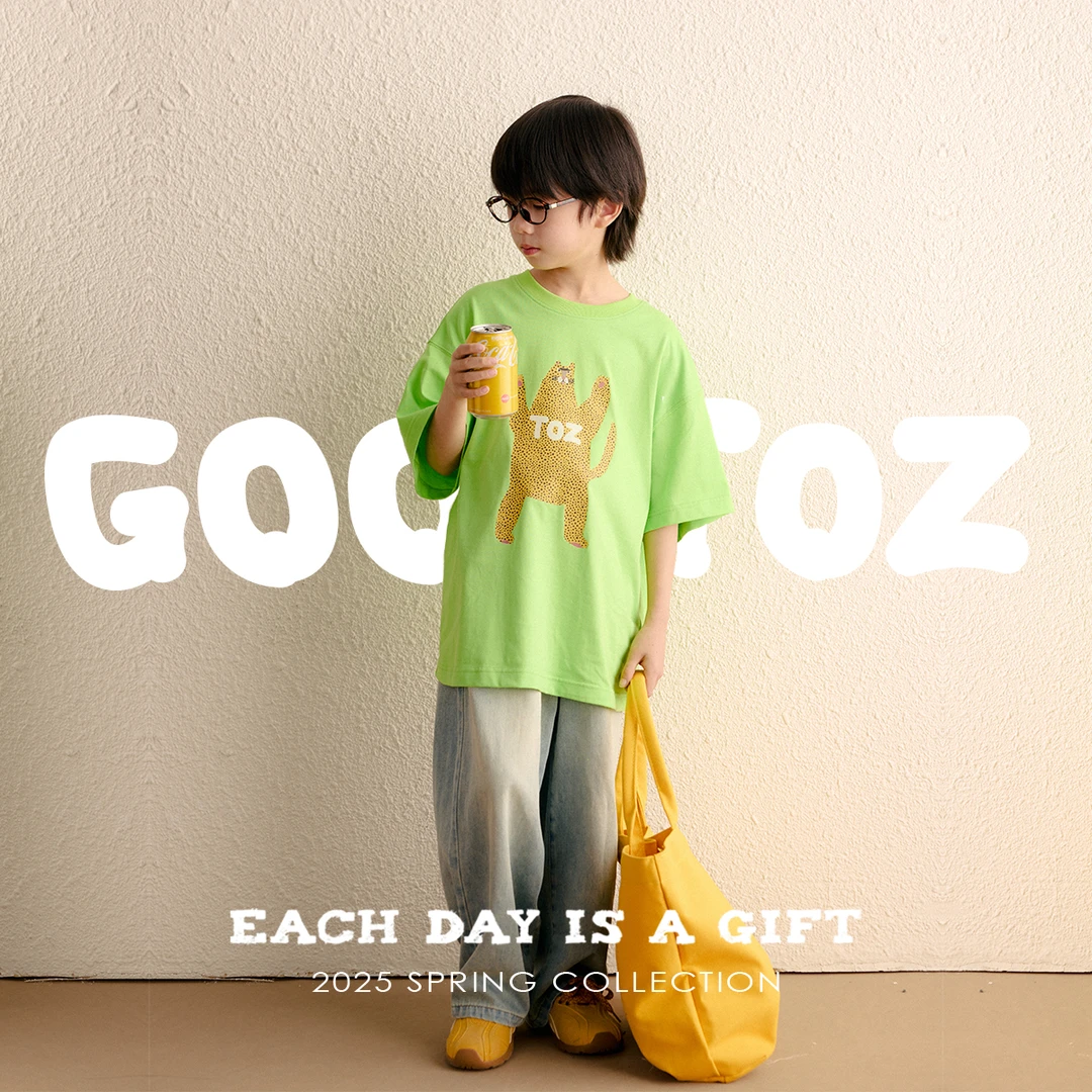 GOOD TOZ 3/2【元气代号】中大童趣味多图案手绘短袖T恤上衣夏装