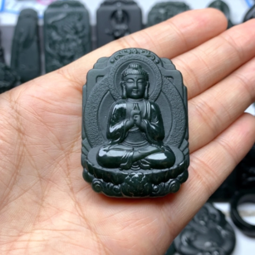 【闪购商品】颈饰未镶嵌和田玉双面雕刻