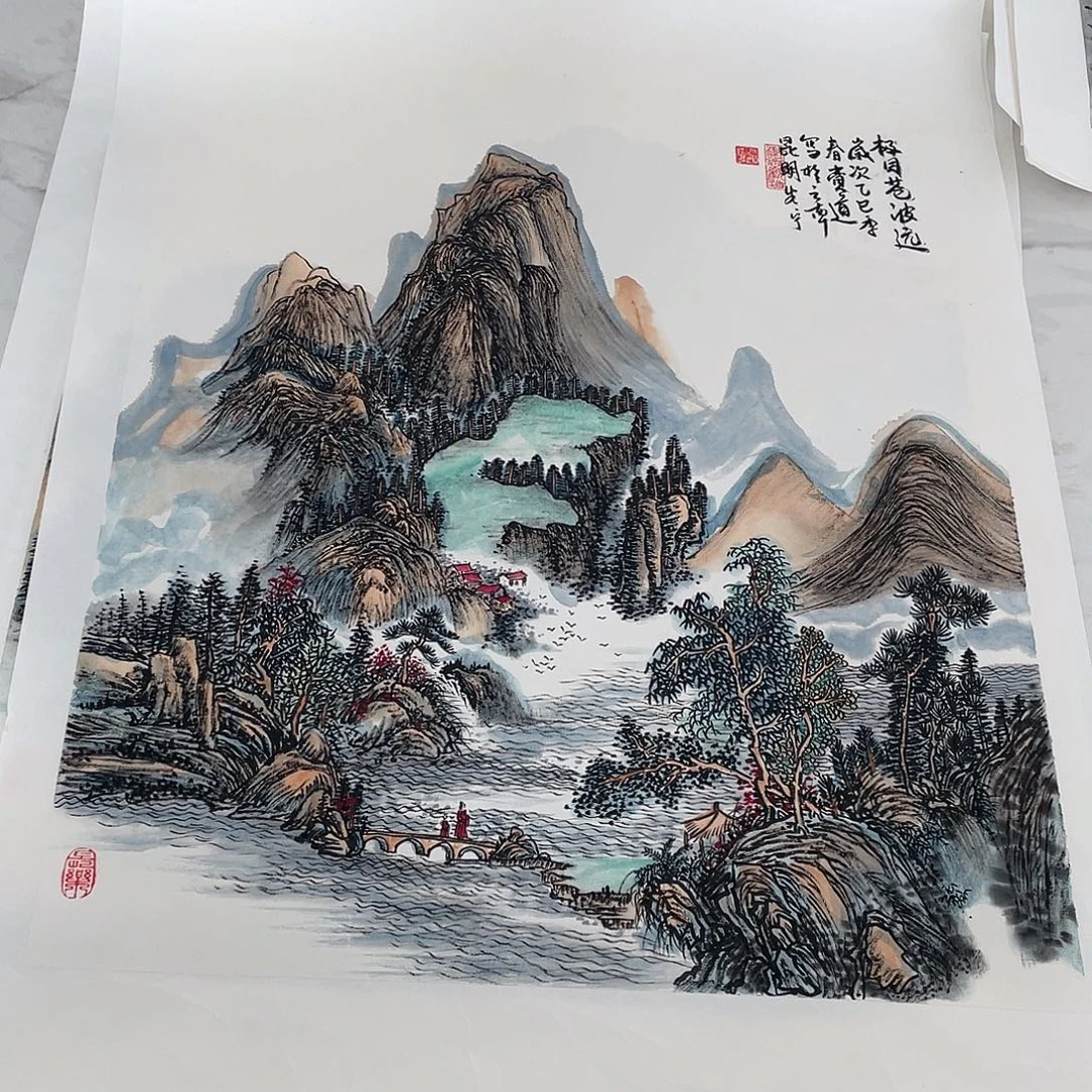 国画国画作品手绘作品