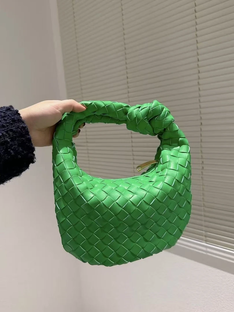 【京盛高定】韩系羊皮编织饺子包