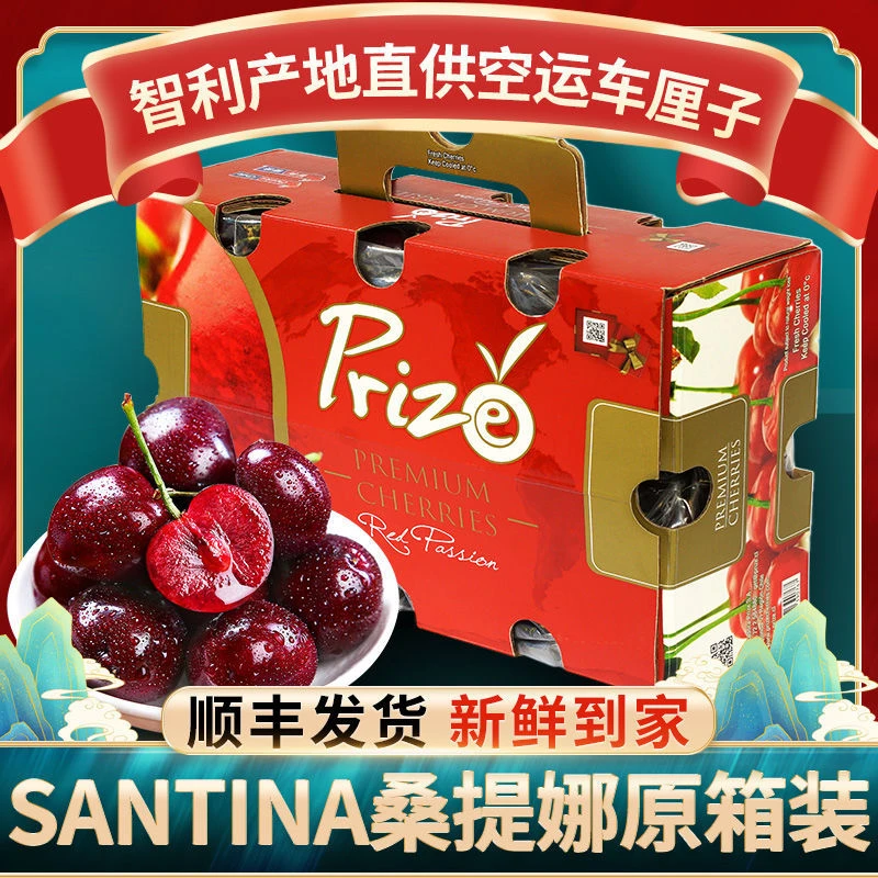 【原箱5斤】智利进口桑提娜车厘子应季水果脆甜2J-4JD大樱桃2500g海运顺丰京东（内附果径卡）JZ桑提娜智利共和国