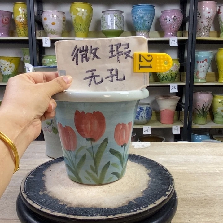 景德镇高温陶瓷花盆