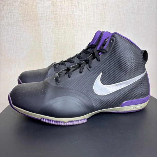 95新 MM6 46码/zoom/bb/黑紫/复古球鞋潮鞋/无原盒