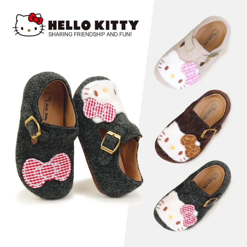 HELLO KITTY/凯蒂猫儿童2025秋季勃肯毛毡KT新款女童童鞋