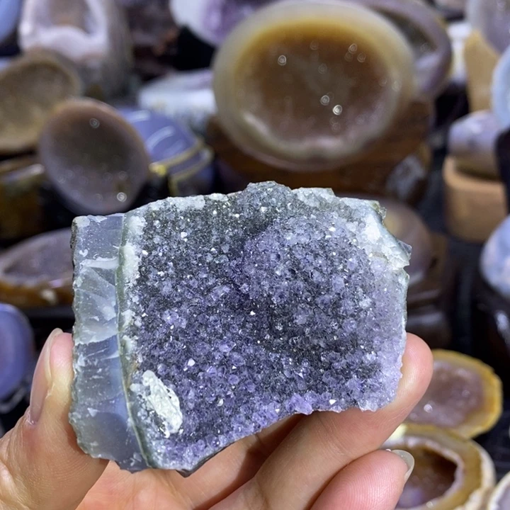未镶嵌珠宝半成品紫晶满天星小晶块