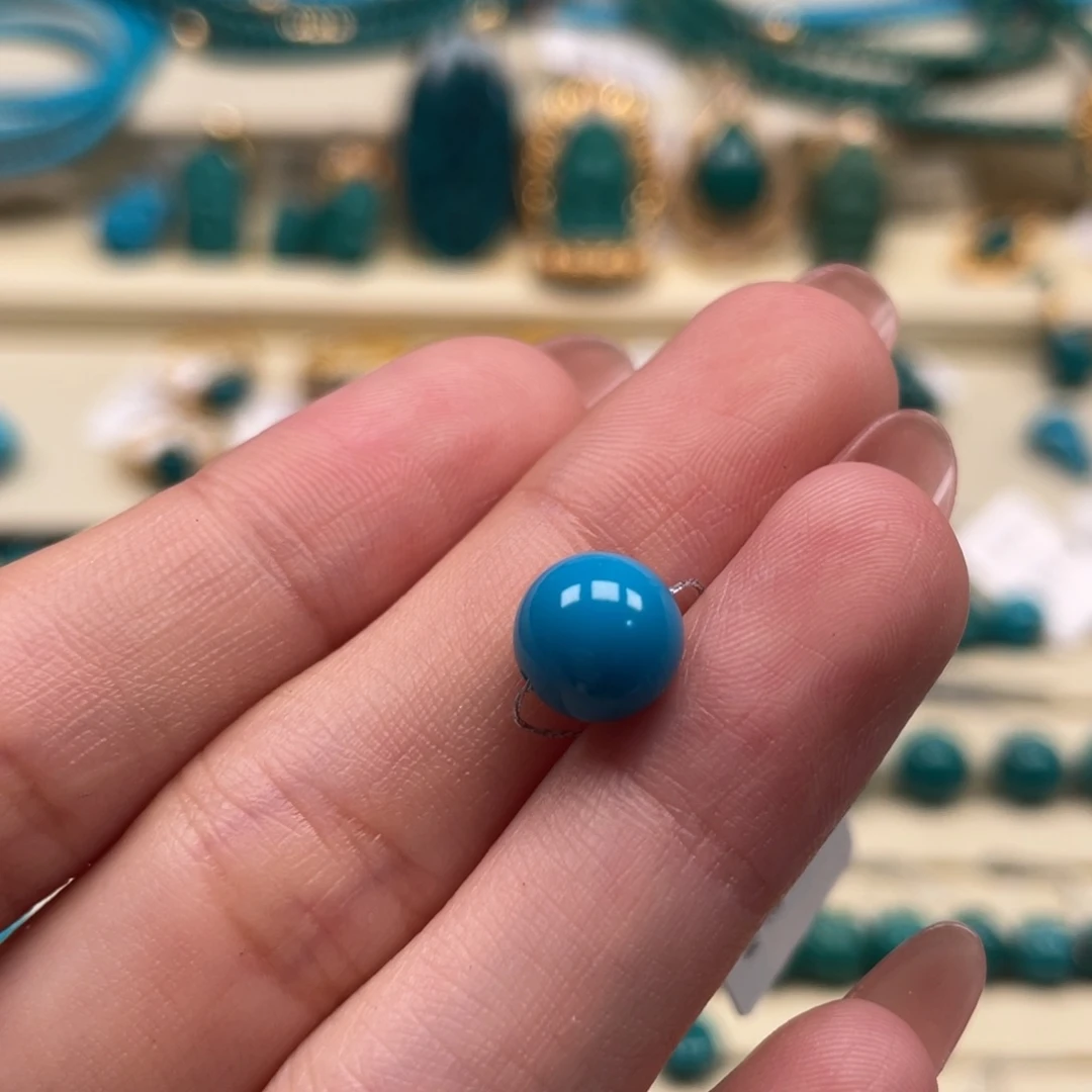 未镶嵌绿松石珠宝奇石8.2mm