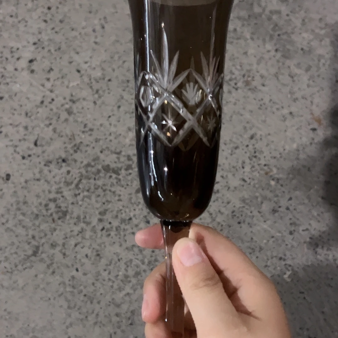 平底款水晶玻璃微瑕一个