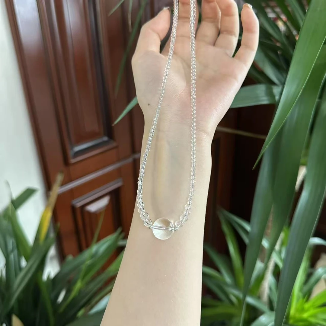 天然白水大珠项链