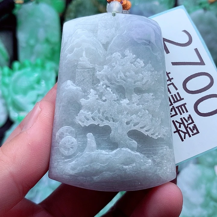 翡翠未镶嵌吊坠(不含链)