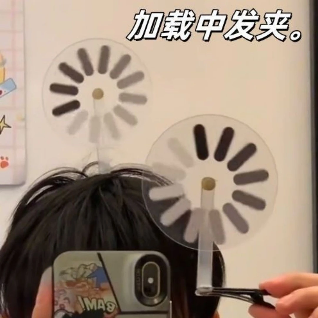 【新款】宕机发夹大脑加载中发饰搞怪创意可转圈送朋友摆件饰品发夹