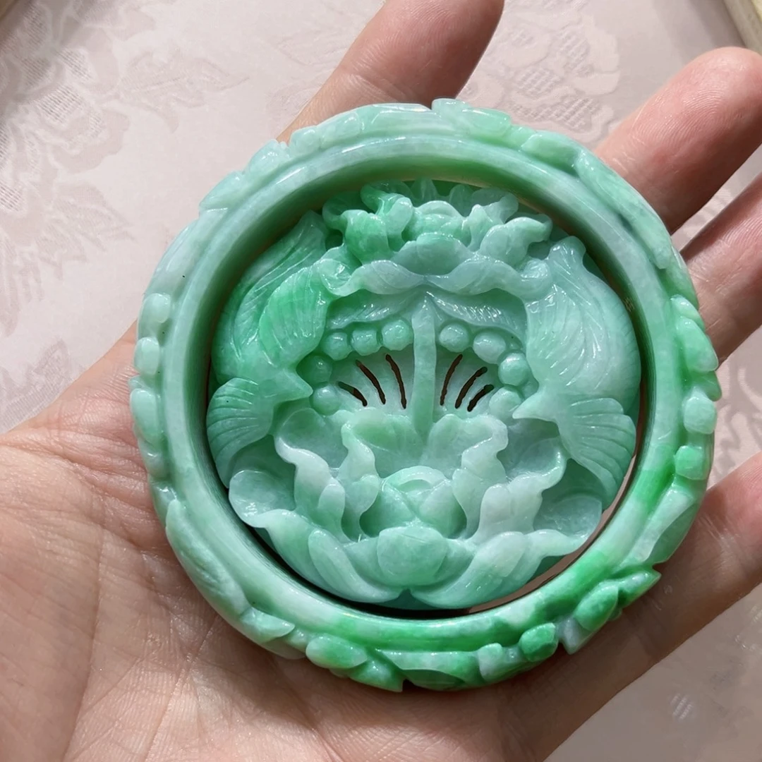 吊坠(赠链)合金翡翠代编织