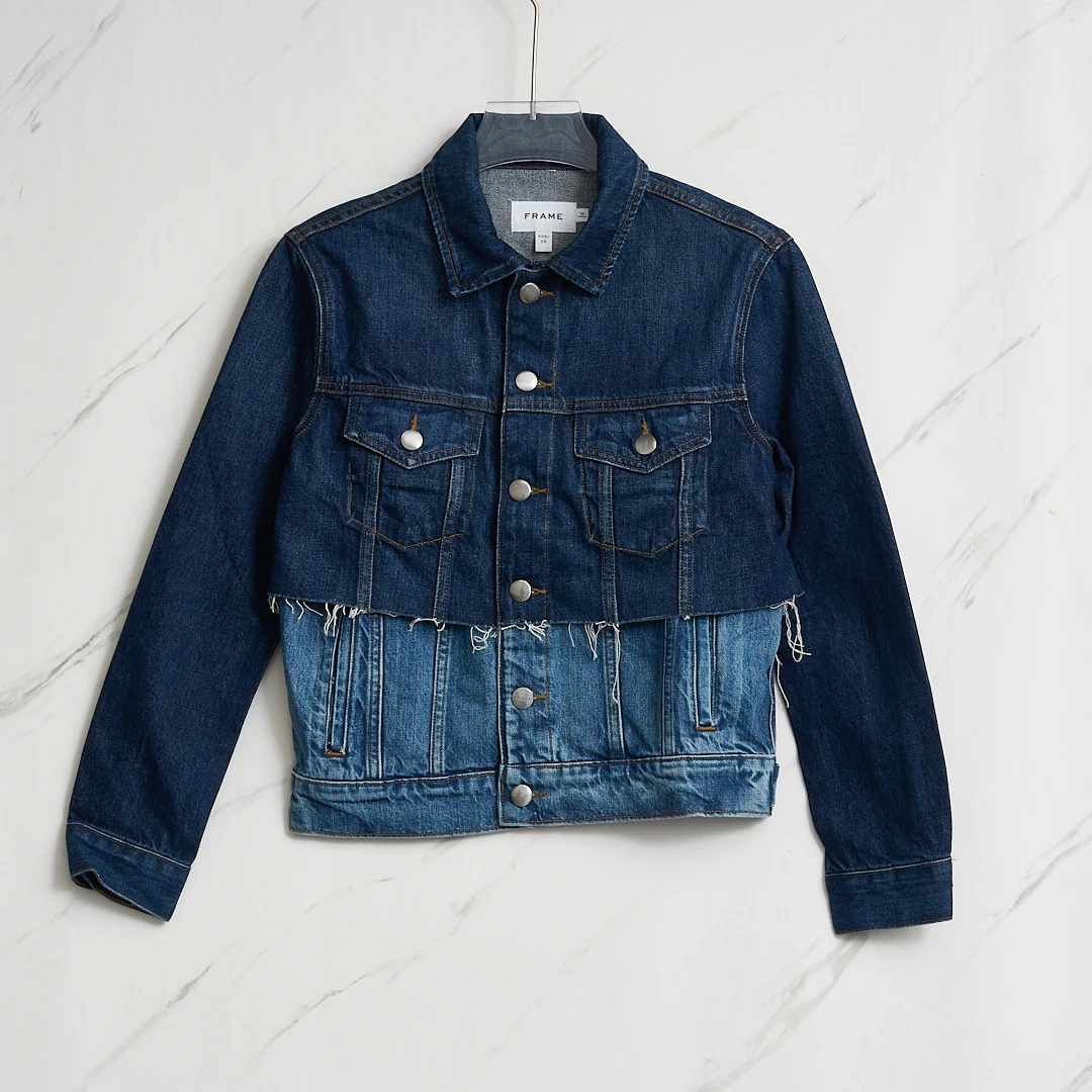 全新未使用/Frame女士拼接牛仔外套RMGU00065
