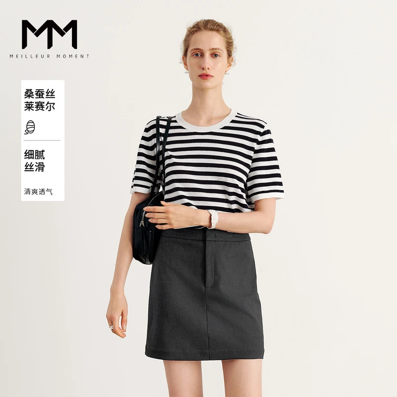 MM麦檬五好系列呼吸感空气衫/轻量短袖针织衫夏装5G4931591