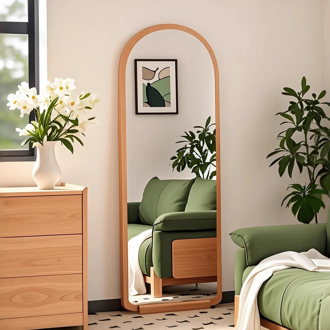 中古风全身镜落地镜家用卧室女生穿衣镜子挂墙ins风法式试衣镜子