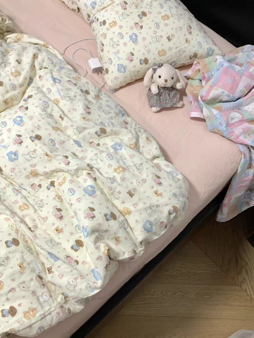 【碎花卡通狗四件套】清新碎花款a类亲肤棉床上套件200*230