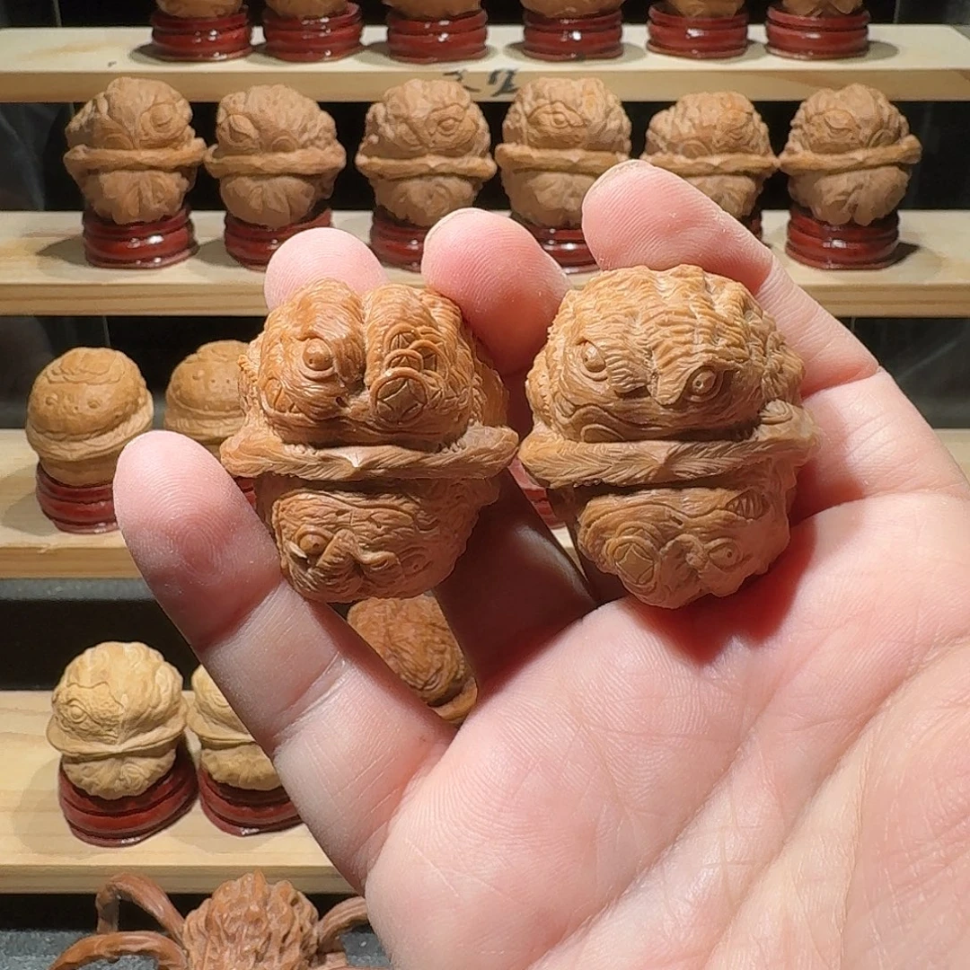 把件文玩核桃尺寸37双面金蟾