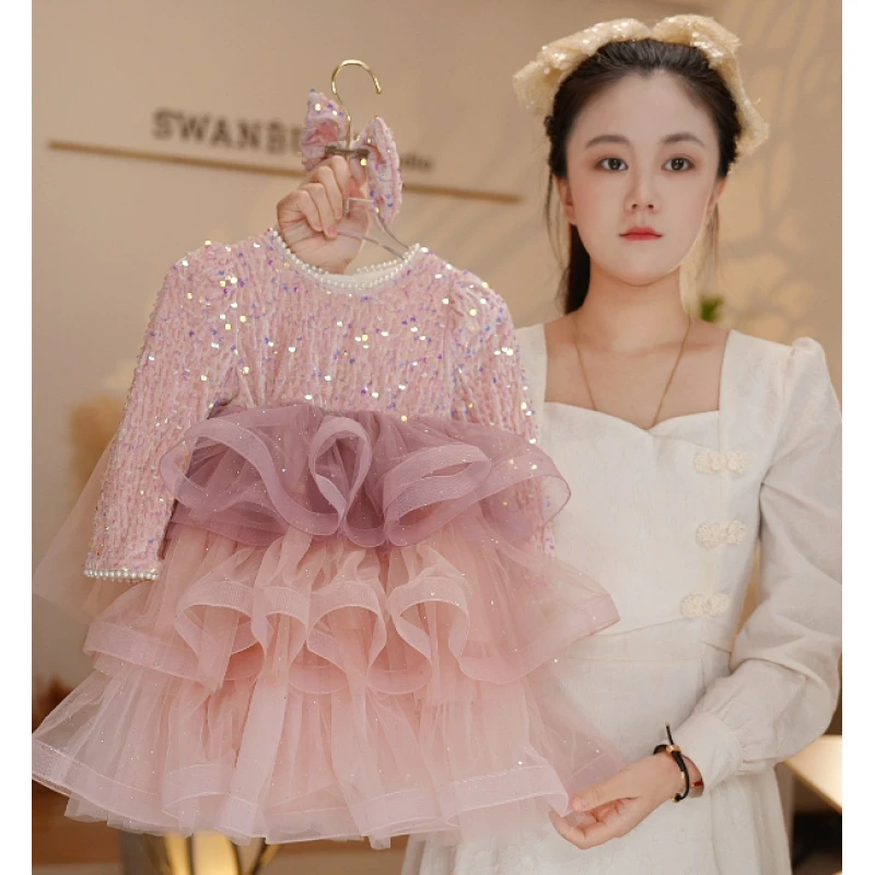 【现货】【Y.a5780】2025新款女童公主裙女宝蓬蓬连衣裙婚礼宴会气质