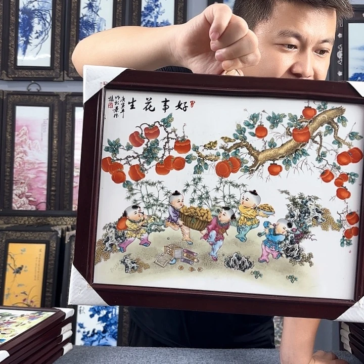摆件景德镇瓷板画