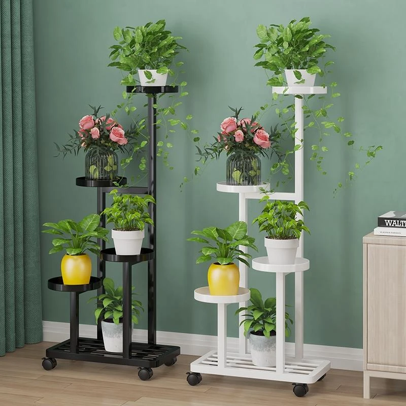 花架子客厅落地式阳台花盆花架置物架铁艺绿萝多层植物写字台高档