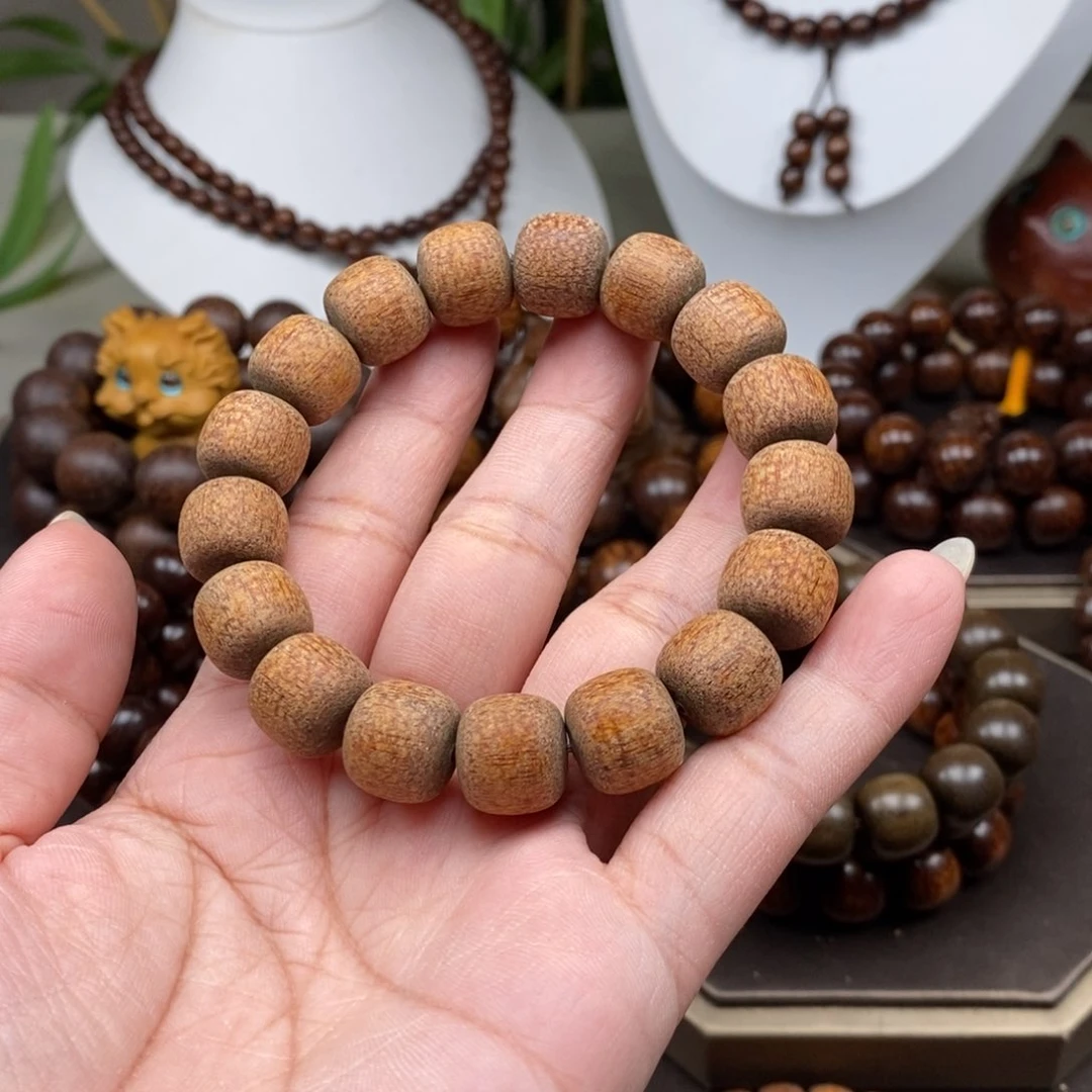 贡木手串/手链贡木1213橘皮辣黄爆满龙鳞粗抛