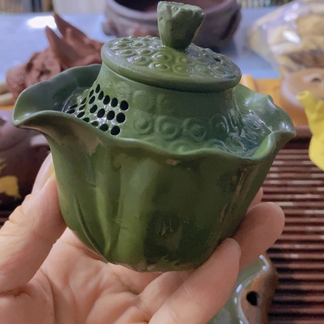 茶杯绿泥紫砂紫砂