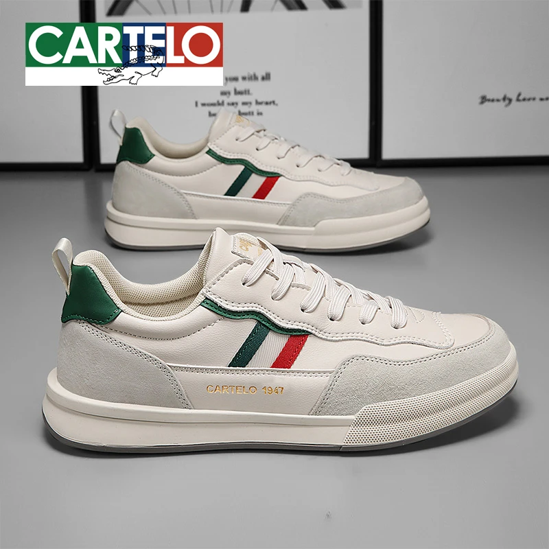 卡帝乐鳄鱼板鞋男款2025冬季新款男鞋真皮休闲鞋男潮鞋秋冬款板鞋