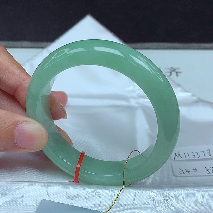 翡翠未镶嵌手镯54圈3378